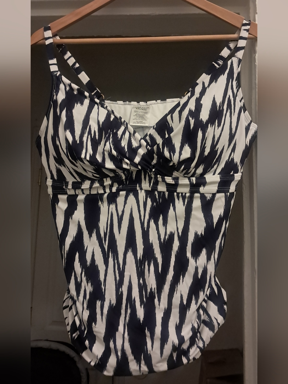 Anne Cole Navy Blue Tankini Swim Top